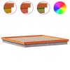 VidaXL LED Bed Frames, Single Bed with Slat Base, Double Bed, Adult Bedroom Bed, Modern, Wax Brown 180x200 844417