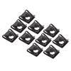 All Black 17MM Universal Race Fairing Fasteners Quick Release D-RING 1/4 Turn Motorcycle Racing Bolts Screws For Yamaha For BMW