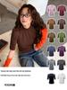Women's Korean Style Slim Fit Mid-Sleeve Wool T-Shirt with Half High Neck, Essential for Workplace, Available In Rich Colors