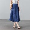 SOFSIL Französischer Floral High-Waist A-Linien-Rock