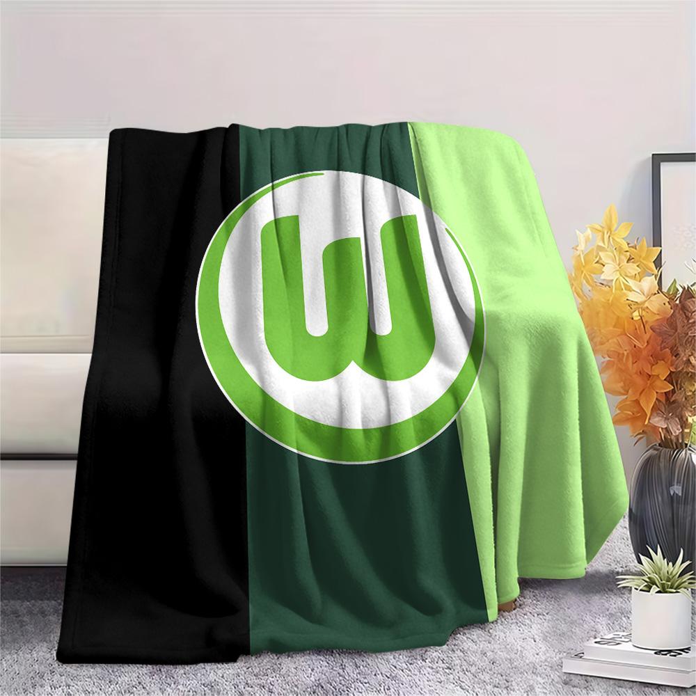 Coperta in Flanella Stampata VfL Wolfsburg, Alta qualità Confortevole per Tutte le Stagioni, Decorazione per la Casa, Calore e Comfort, Perfetta per Regali di Natale