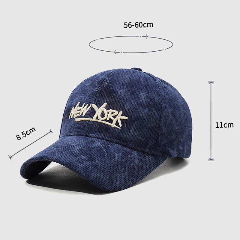 Autumn Winter Corduroy Baseball Cap Women's Winter Coldproof Cap Couple Hat Men Letter Embroidery Cap