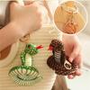 Handmade Lovely Snake Plush Keychain Charm Pendant Craft with Sturdy PP Cotton for Soft and Comfortable Feel Use