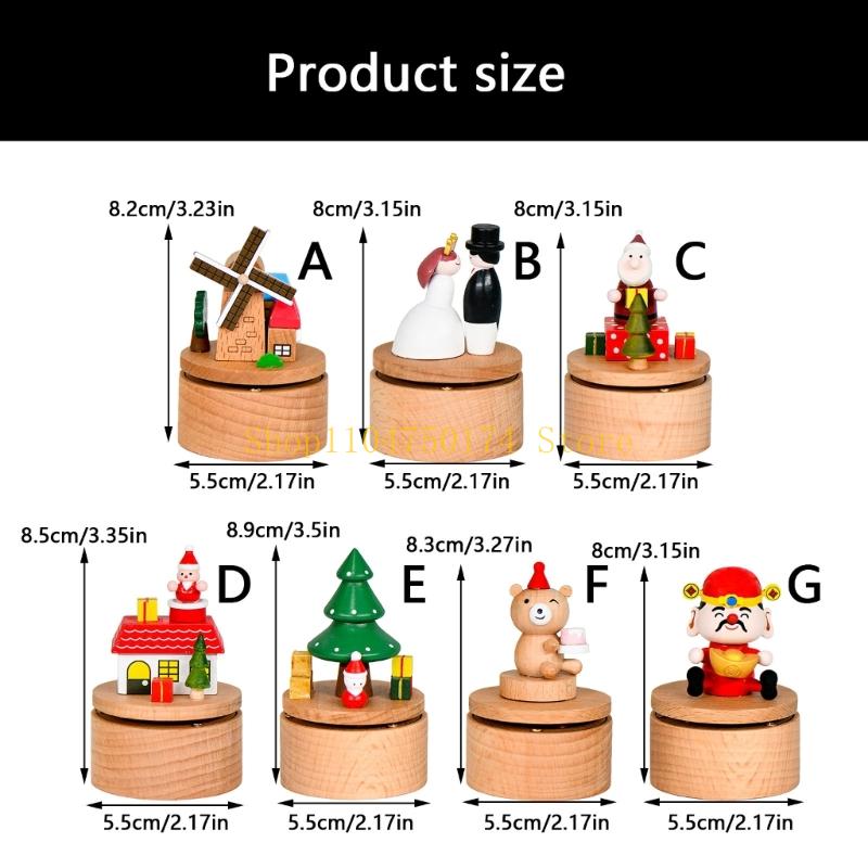 Music Boxes With Multiple Themes Festives Decoration Rotating Santa Christmas Ornament top sale