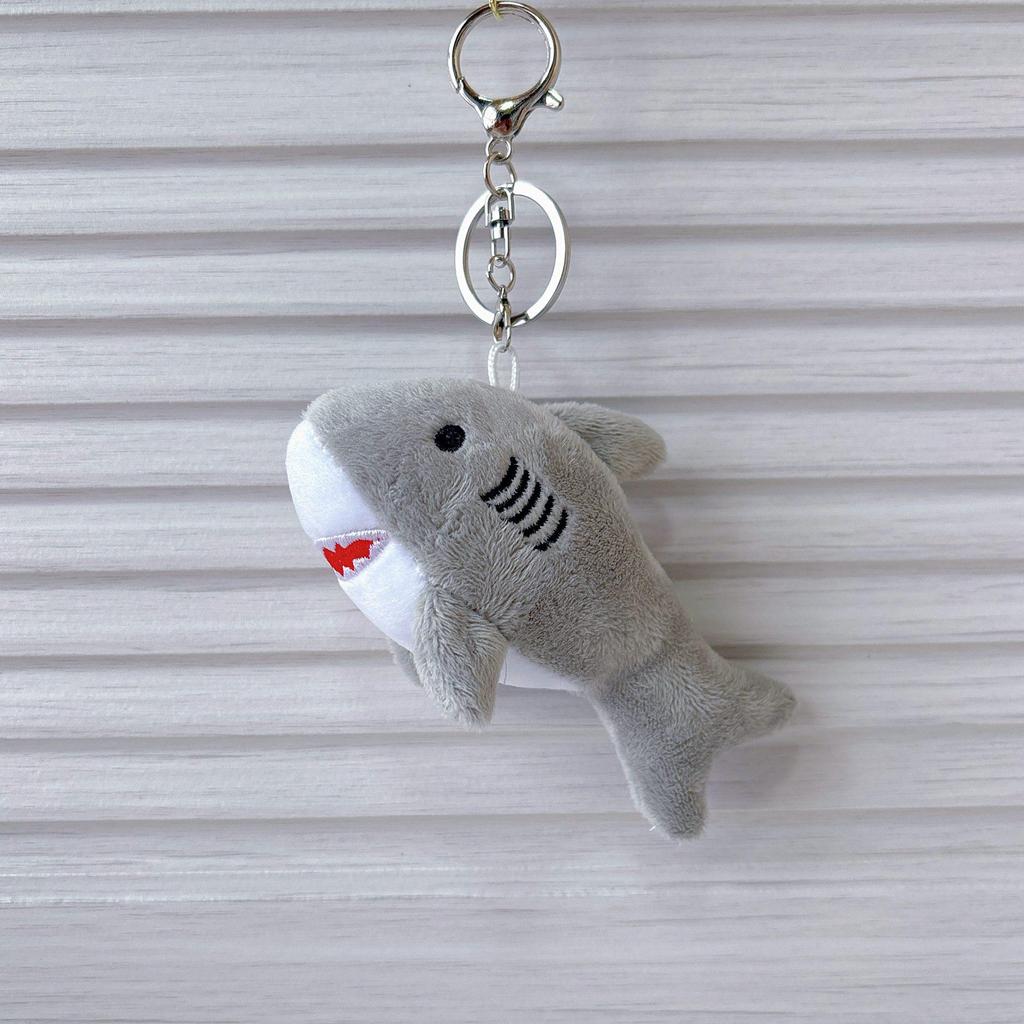 Cute Shark Plush Whale Keychain Toy - Marine Life Bag Charm Doll