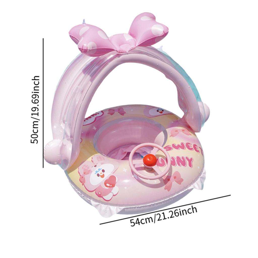 Inflatable Swimming Tube Ring with Seat Swim for Summer Travel Vacation