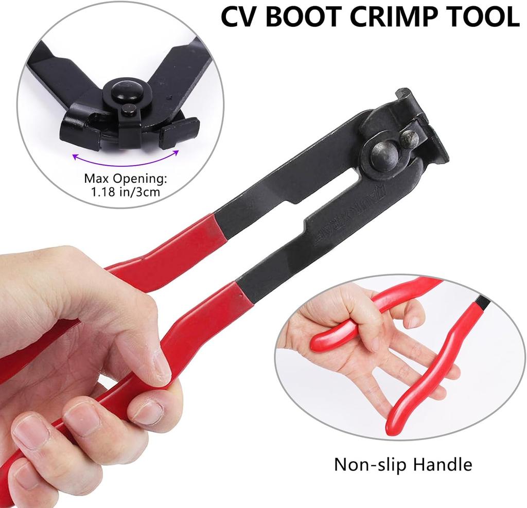 CV Boot Clamp Pliers CV Joint Ear Clamp Banding Tool Set for Vehicles ATV UTV Boot Clamps