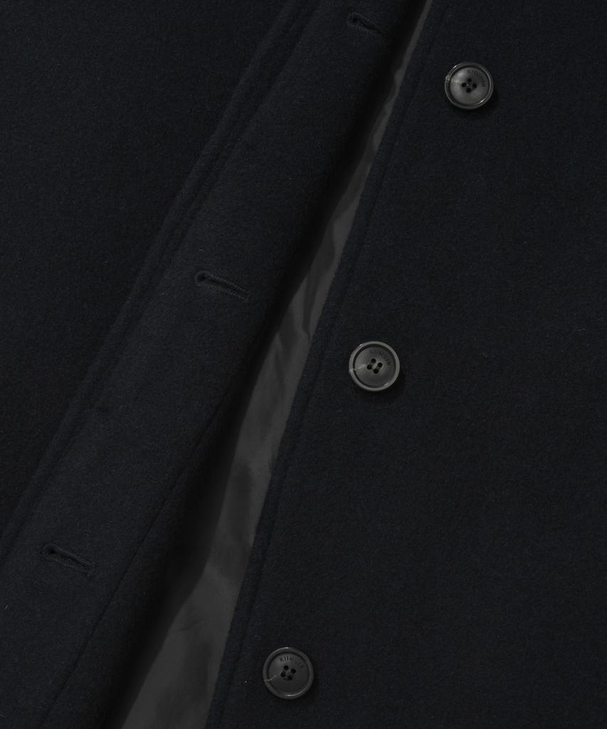 KIIMUIR [Drape Wool] (Women'S) Cashmere Blend Semi-Overfit Balmacaan Robe Coat_Navy