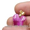 Heart-shaped Pink Quartzite & Jade Pendant Necklace
