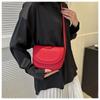 Women's Shoulder Bag New Retro Simple Versatile Wide Shoulder Strap Bag Casual Girl Fashion Trendy Armpit Bag