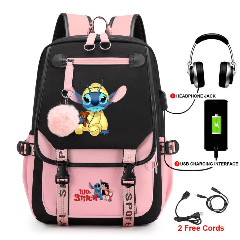Backpack Student School Bag Fashion Backpack Usb Computer Bag Large Capacity Burden Reduction School Bag