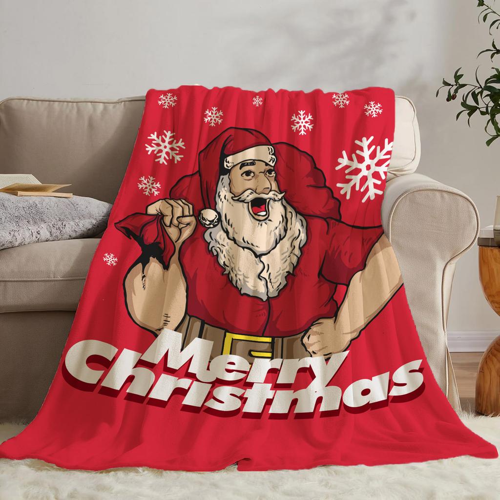 Christmas Creative Throw Blanket Flannel Print Blanket Super Soft Cozy Sofa Nap Blanket Home Blanket Perfect Home Gift for Her