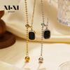 INS Personalized Retro Gold Zircon Clavicle and Sweater Chain Necklace
