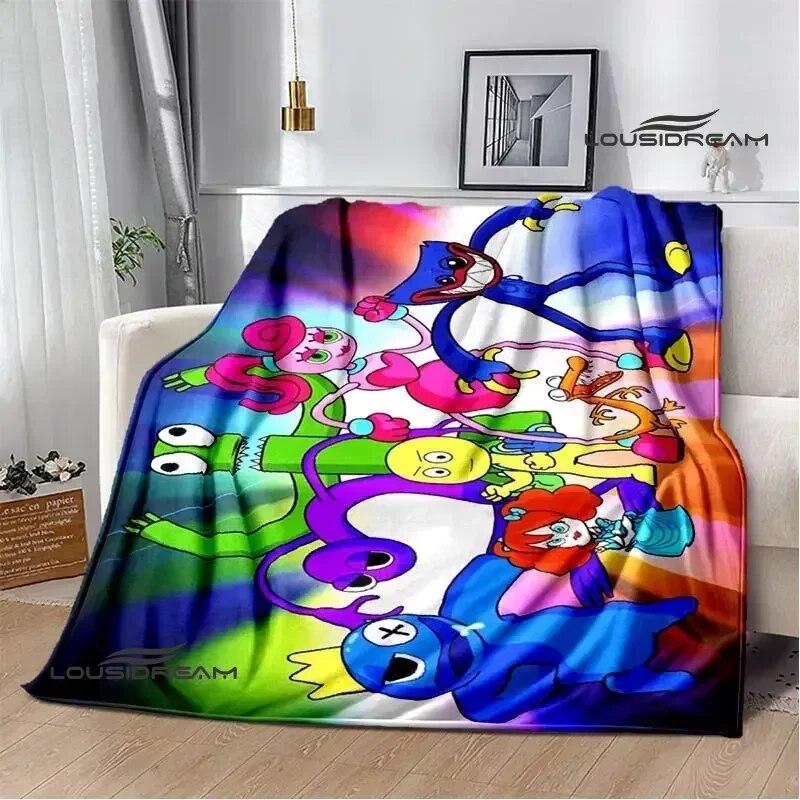 Game Rainbow Friends Cartoon Printed Blankets Warm Flange Blanket Picnic Blanket Blankets for Beds Bed Linings Birthday Gift