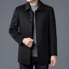 Winter Men's Middle-aged and Elderly Wool Coat Business Casual Thickened Warm Take-off Liner Lapel Jacket