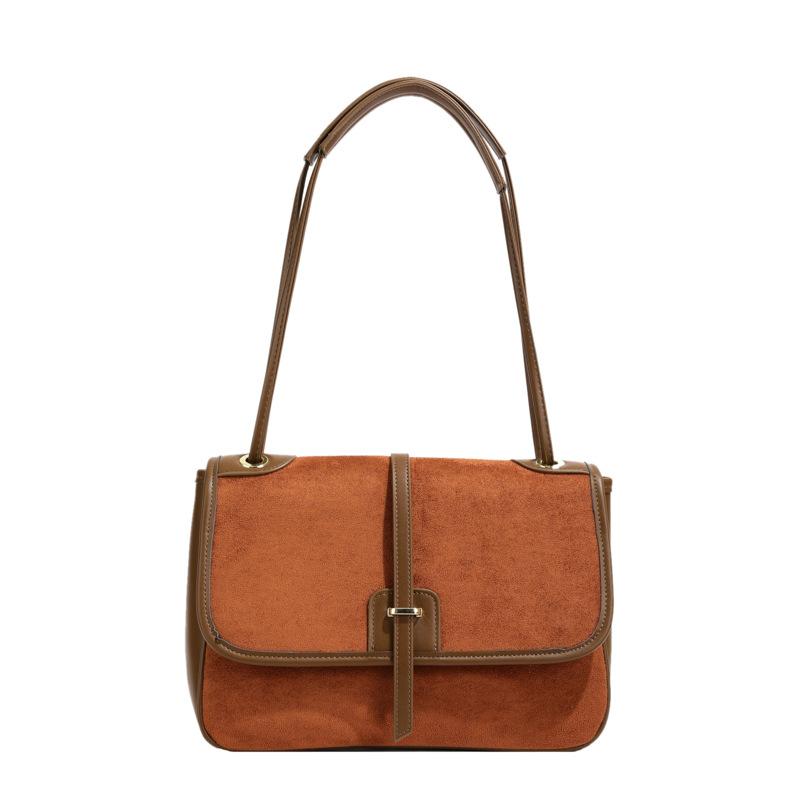 Ретро кожаные сумки подмышки для женщин французские сумки через плечо большой вместимости — фото 8