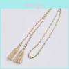 Ethnic Style Cotton Linen Waist Rope With Wooden Beads And Tassels For Casual Wear
