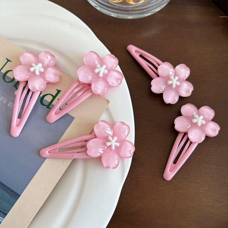 Sweet Cute Cherry Blossom Hair Side Clip Headwear Cute Girls BB Clip Y2K Side Bangs Clip Hair Accessories Fresh Flowers Hairpins
