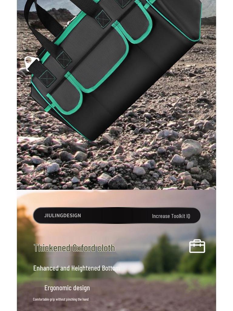 Durable Waterproof Tool Bag for Carpenter/Electrician - Portable, Thickened, Wear-Resistant, Multi-Functional Tote