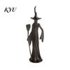 Collectibles for Gothic Lovers Abstract Witch Figurine, Resin Black Cat Statue, Retro Ornaments Ornament, Halloween Tabletop Decor Home Mantel Office