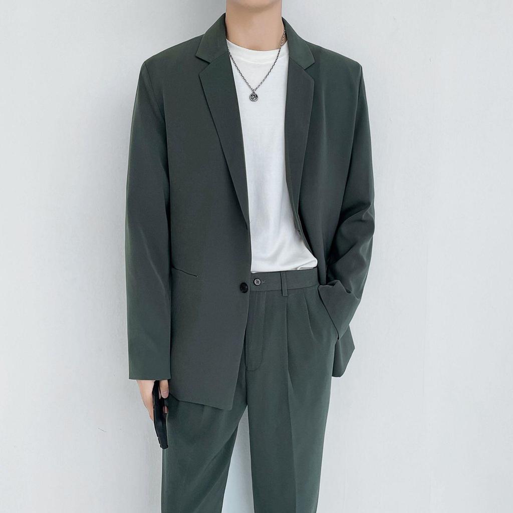 High-End Autumn Korean Style Men's Casual Loose Suit Jacket - Trendy, Mature Look