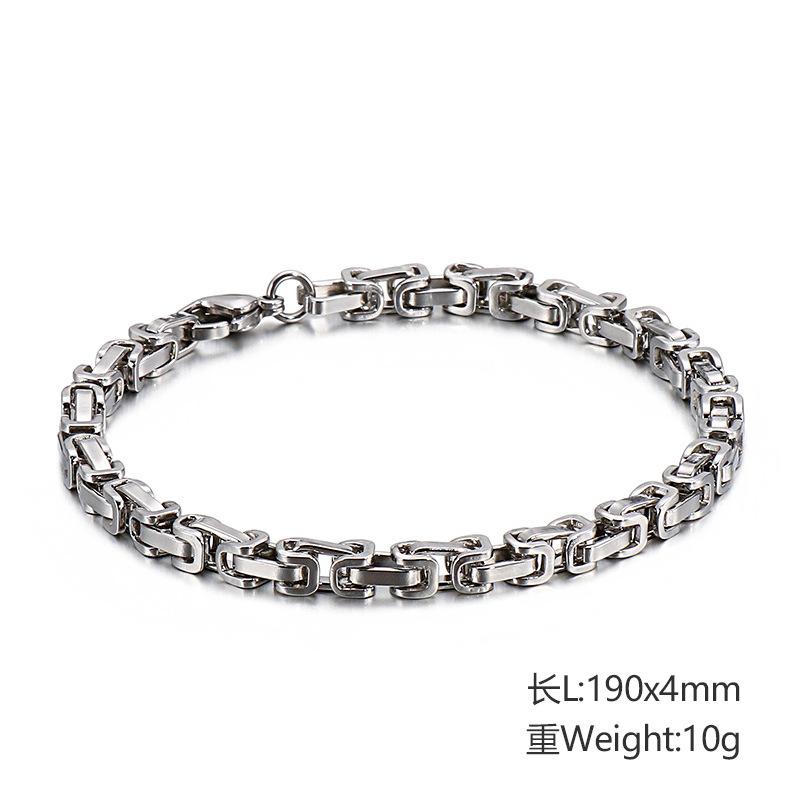 

Титановая сталь Ручная работа Императорская цепь Браслет-возврат Простые украшения