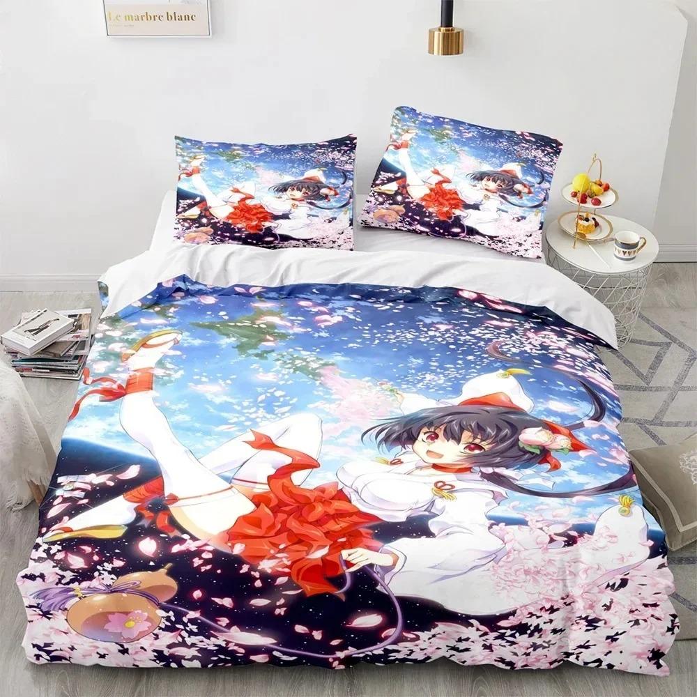 Comforter Anime Kawaii Sexy Girl Bedding Set Boys Girls Twin Queen Size Bed Kids Adult Fashion Home Textile