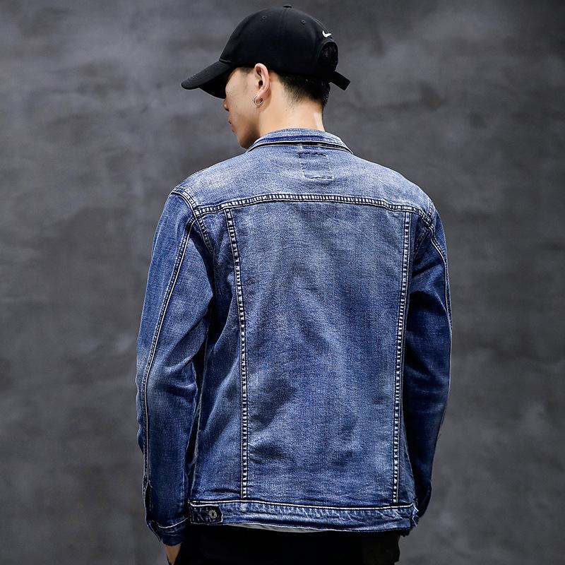 Spring Vintage Denim Jacket for Men Trendy Slim Fit Smooths Your Silhouette New Style Casual Clothing