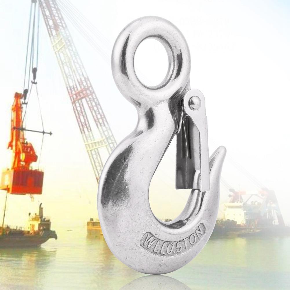 304 Stainless Steel Authentic Swivel Round Eye Snap Clip Cargo Lifting Hook(90mm 0.5T)