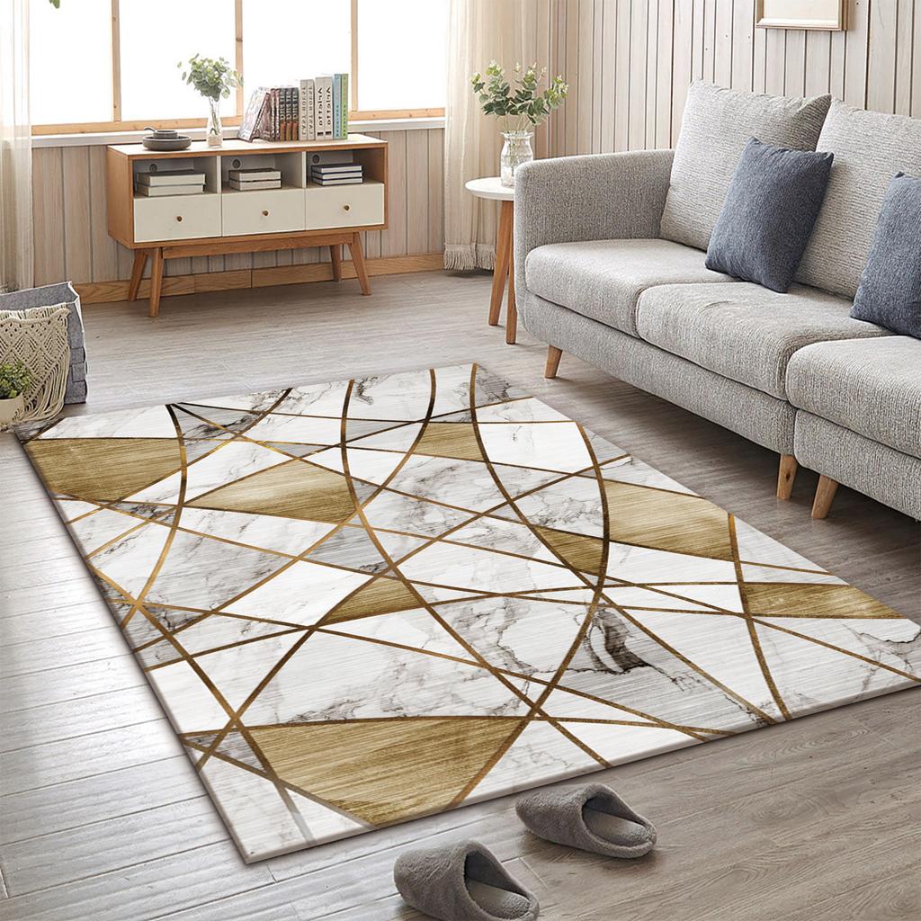 Skandinávský obývací pokoj Minimalistické linie Koberec Ložnice Konferenční stolek Šatní skříň Podložky na podlahu Rohožky ke dveřím