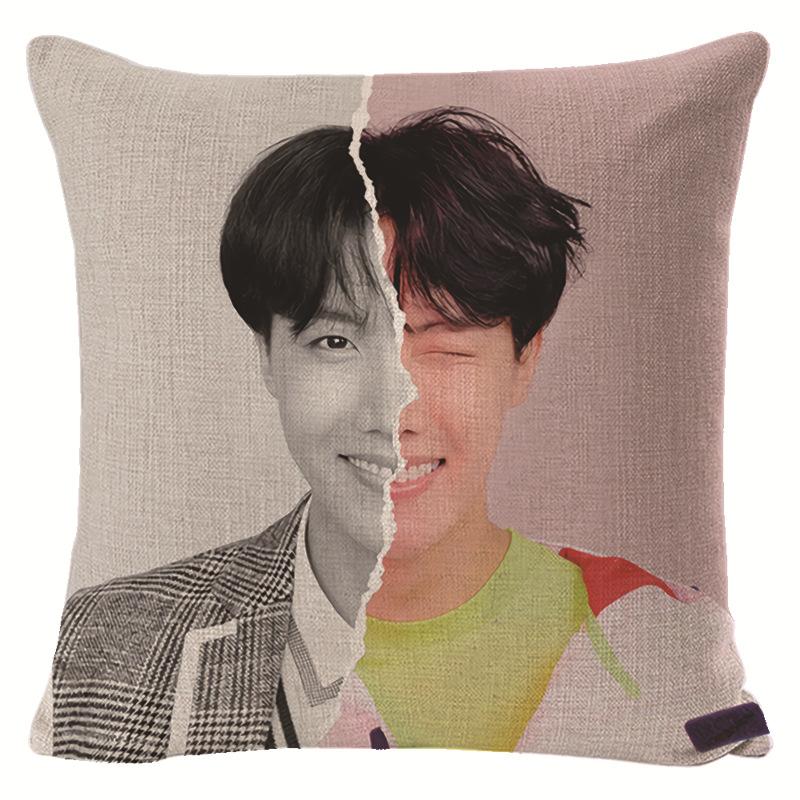BTS Presente para Fã Capa de Almofada Decorativa para Sofá