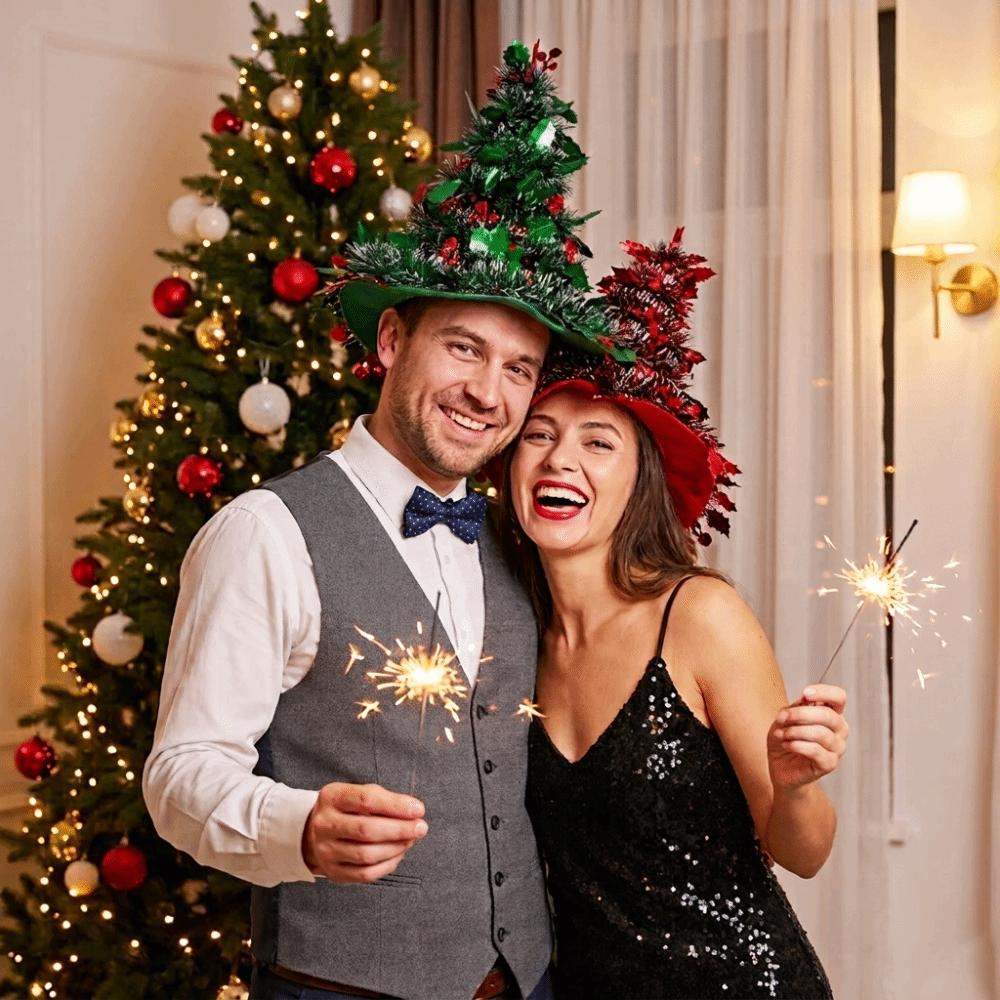 Snowflake Christmas Hat Cloth Christmas Decor Cute Xmas Headwear Party Supplies