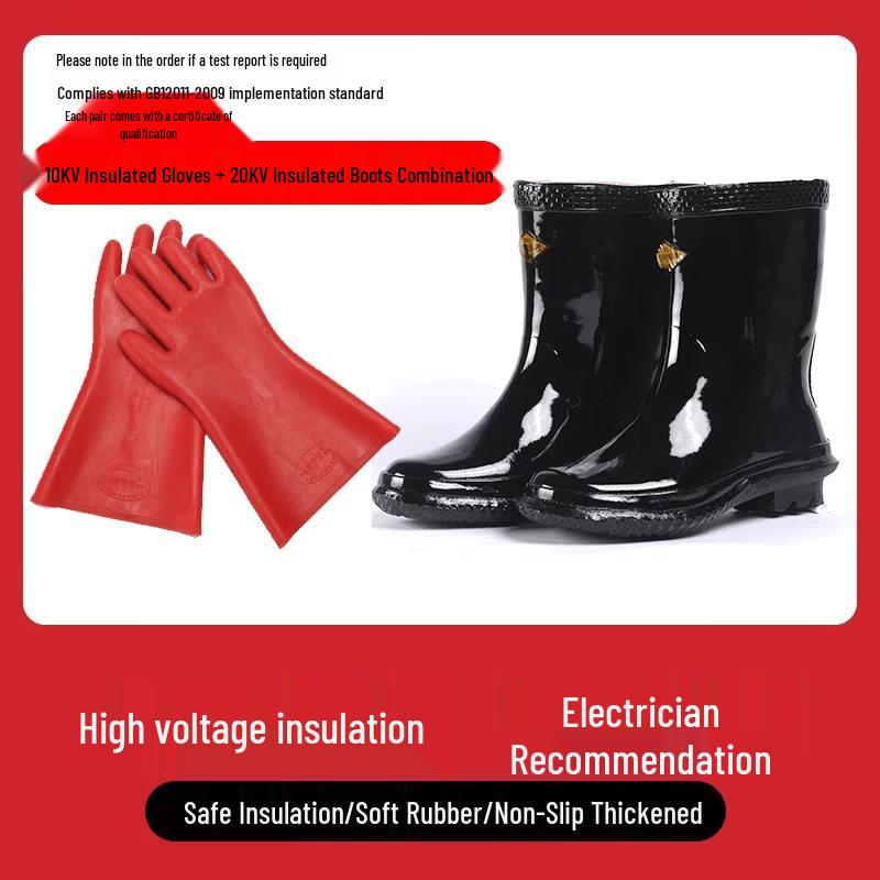 Yuzhuxun High Voltage Insulating Boots and Gloves Set