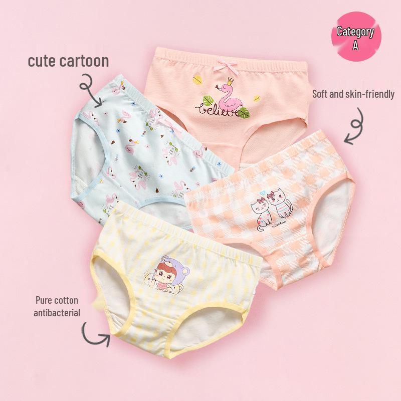 Girls' A-Class Cotton Summer Panties - Toddler to Big Kid Boxer Briefs