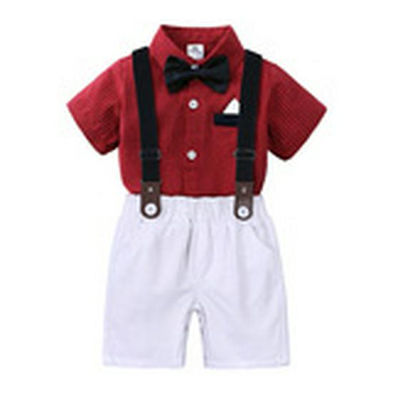 Eaby Style Boys' Spring & Autumn Birthday Gentleman Outfit: Three-Piece Set