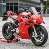 1/9 Panigale V4S Legierung Rennmotorrad Diecasts Metall Straßen-Sportmotorrad Modell Simulation mit Licht Kinderspielzeug Geschenk