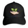 Leaf In Hands Baseball Cap Contrast Two Tone Brim Snapback Flat Bill Strapback Dad Hat