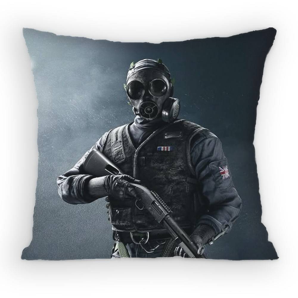 Tom Clancys Rainbow Six Siege Character Pillow Case Sofa Living Room for Bedroom Cushion Square Cushion Nap Time