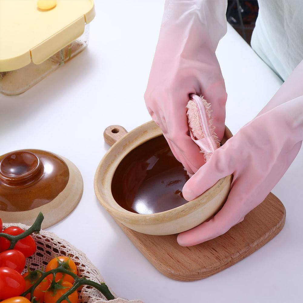 

Эластичные кухонные бытовые силиконовые перчатки для мытья посуды Резиновые перчатки Чистящий инструмент Чистящие перчатки