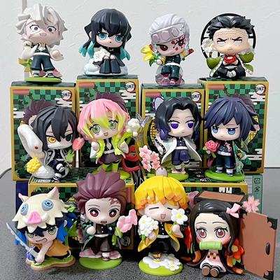 New Demon Slayer Tanjiro Kamado Nezuko Anime Cartoon Figure Blind Box Creative Statue Model Ornament Surprise Gifts