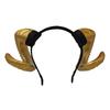 Gothic Halloween Devil Headband Artificial Goat Horn Hair Hoop Black Demon Horn Headwear  Children