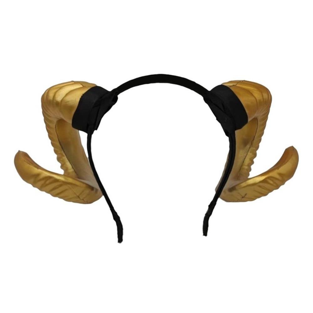Artificial Black Demon Horn Headwear Realistic Goat Horn Hair Hoop  Children