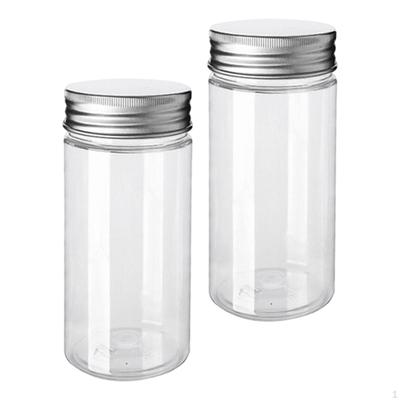 2Pcs Clear Jars with Lids Kitchen Canisters Loose Tea Jar Cosmetics Container Empty Bottles for