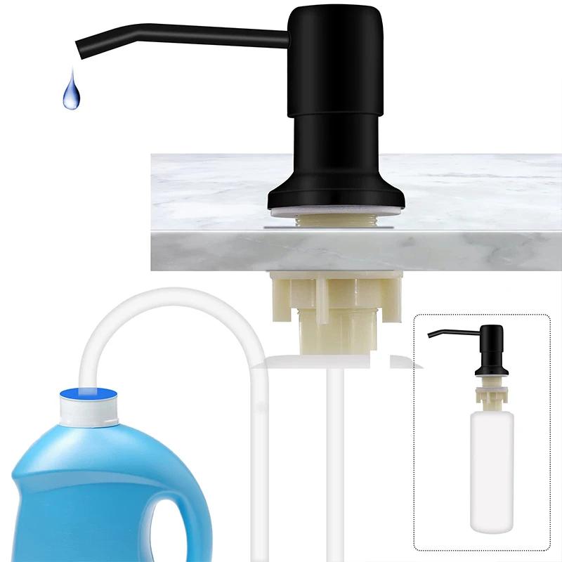 304 300/500ML Stainless Steel Kitchen Sink Soap Dispenser Extension Tube Dish Soap Press Pump Head Outlet Head Extender
