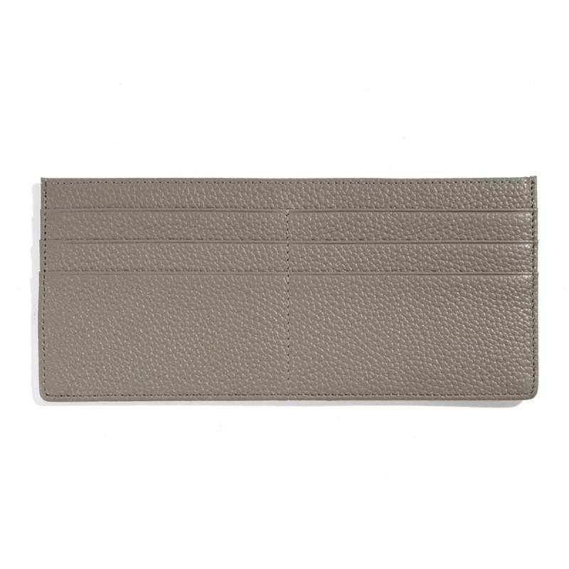 Womens Long Wallet Slim PU Leather With Texture Minimalist Design Multi-Card Holder Large Capacity Coin Purse