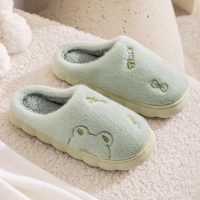 New Qidashun cotton slippers home autumn and winter indoor and outdoor plush cotton shoes warm wool cotton mop