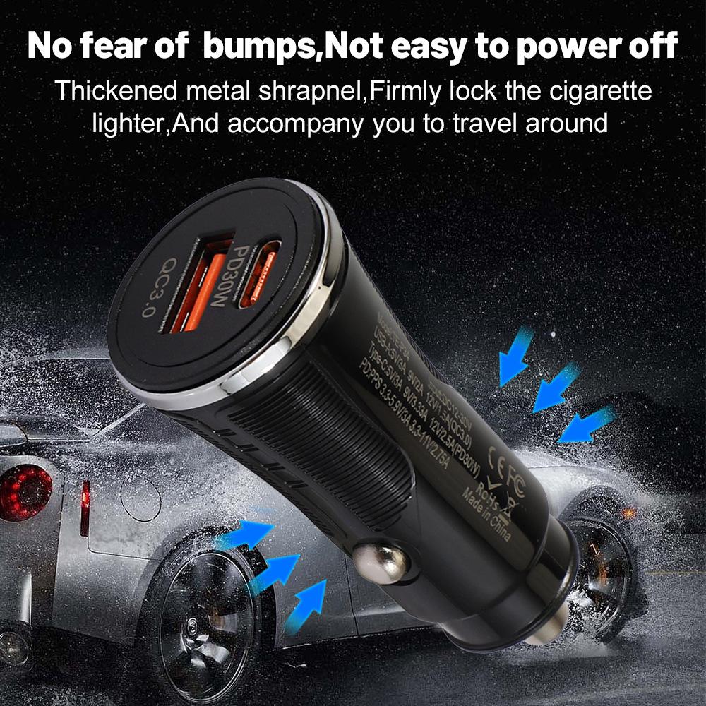 PD48W Schnelllade-Autoladegerät, USB & Typ-C, Kompatibel mit Samsung und PPS-Protokoll