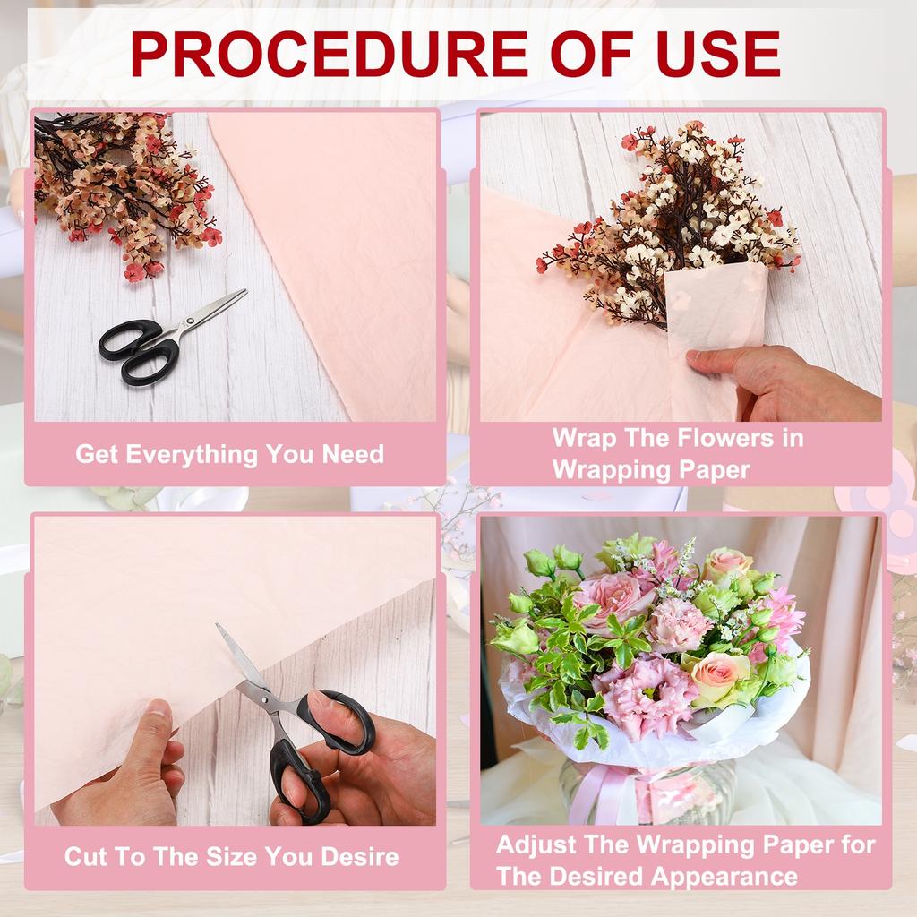 5pcs Flower Wrapping Paper Waterproof Bouquet Wrapping Paper Gift Wrapping Paper Birthday Wedding Ceremonies Paper Sheet