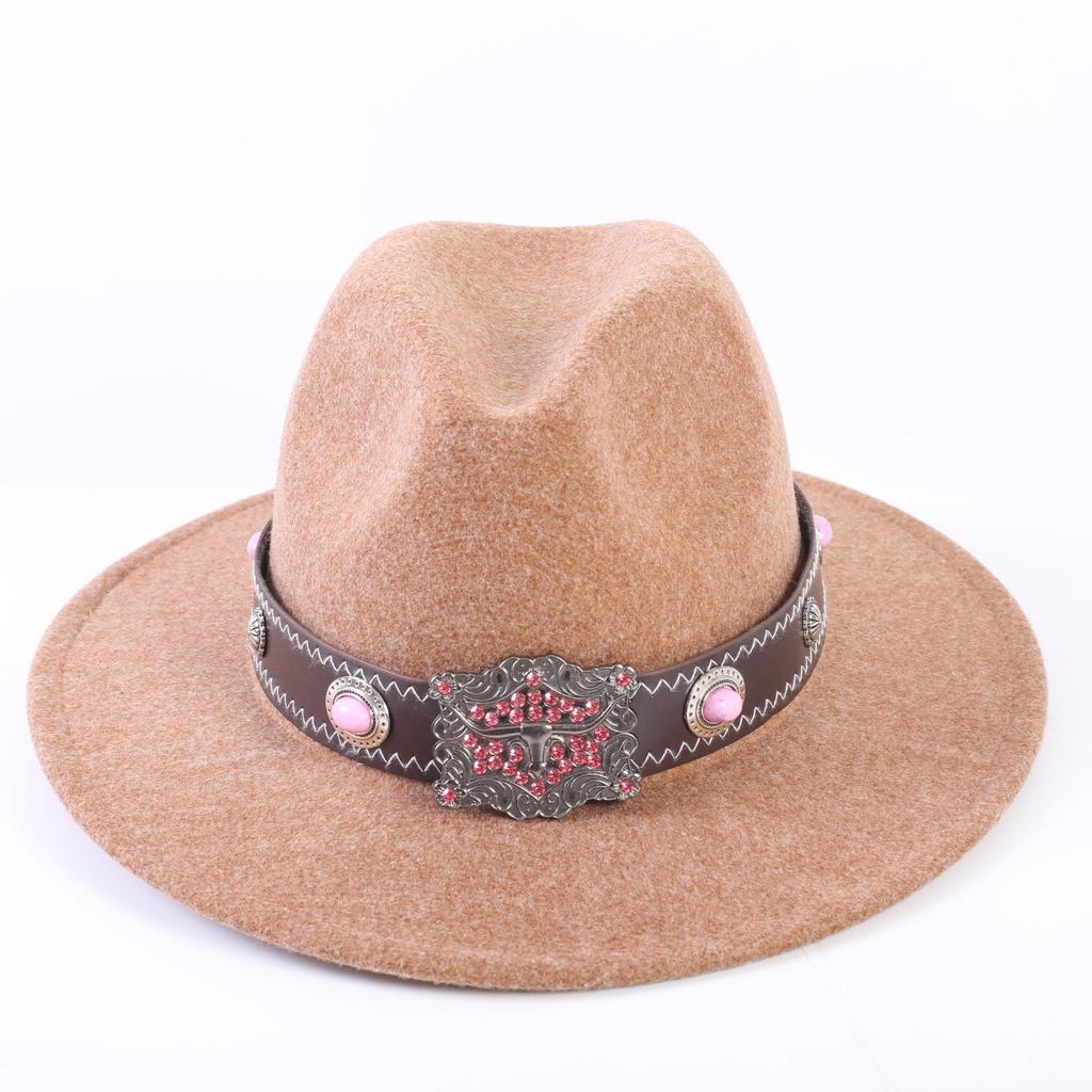 Popular European and American High-end Wool Top Hat, Men's and Women's Fashion Versatile Elegant Top Hat Jazz Hat