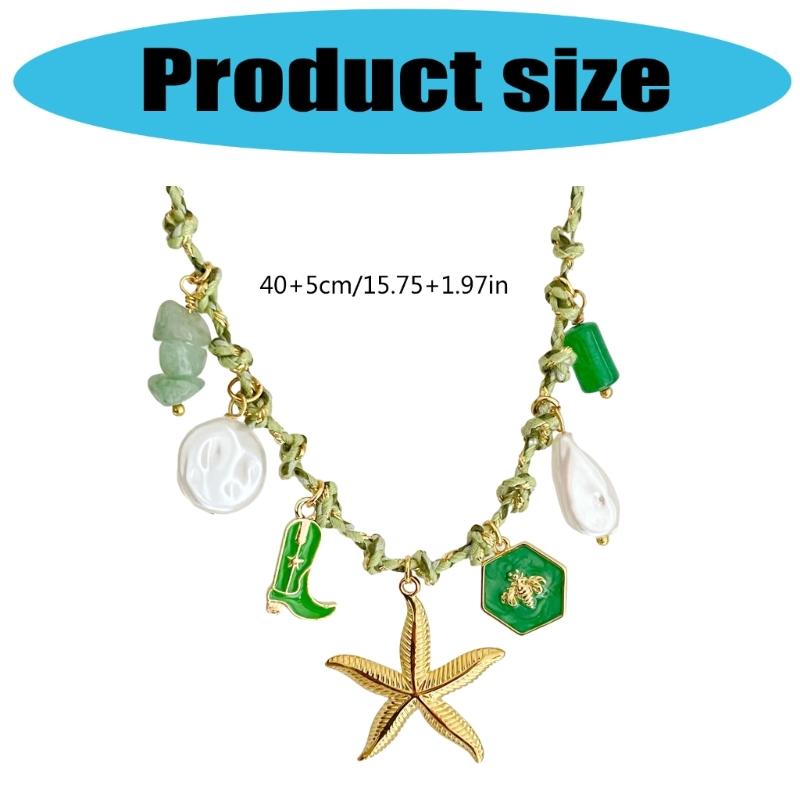 Stylish Ocean Inspired Starfish Pearls Necklace For Women Featuring Sturdy Copper Designs and Unique Pendant Styles
